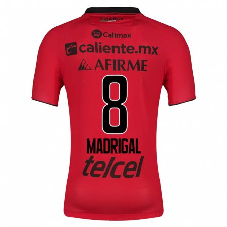 Kandiny Mujer Camiseta Fernando Madrigal #8 Rojo 1ª Equipación 2023/24 La Camisa Chile