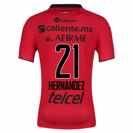 Kandiny Mujer Camiseta Inglis Hernández #21 Rojo 1ª Equipación 2023/24 La Camisa Chile