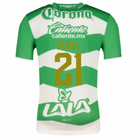 Kandiny Mujer Camiseta Matheus Dória #21 Verde 1ª Equipación 2023/24 La Camisa Chile