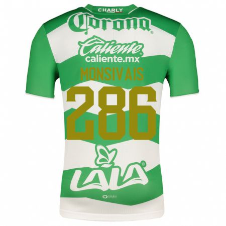 Kandiny Mujer Camiseta Giovani Monsivais #286 Verde 1ª Equipación 2023/24 La Camisa Chile
