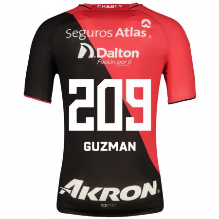 Kandiny Mujer Camiseta Jorge Guzmán #209 Negro 1ª Equipación 2023/24 La Camisa Chile