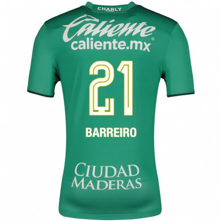 Kandiny Mujer Camiseta Stiven Barreiro #21 Verde 1ª Equipación 2023/24 La Camisa Chile