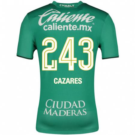 Kandiny Mujer Camiseta Juan Cázares #243 Verde 1ª Equipación 2023/24 La Camisa Chile