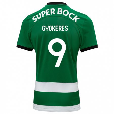 Kandiny Mujer Camiseta Viktor Gyökeres #9 Verde 1ª Equipación 2023/24 La Camisa Chile