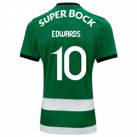 Kandiny Mujer Camiseta Marcus Edwards #10 Verde 1ª Equipación 2023/24 La Camisa Chile