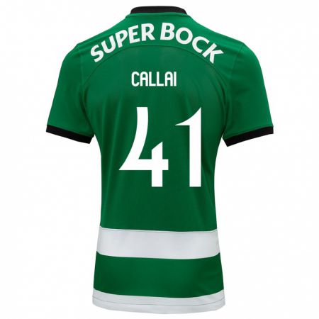 Kandiny Mujer Camiseta Diego Callai #41 Verde 1ª Equipación 2023/24 La Camisa Chile