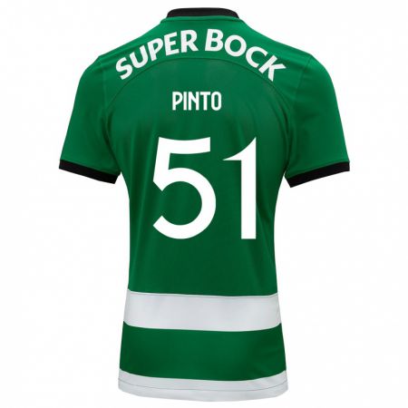 Kandiny Mujer Camiseta Diogo Pinto #51 Verde 1ª Equipación 2023/24 La Camisa Chile