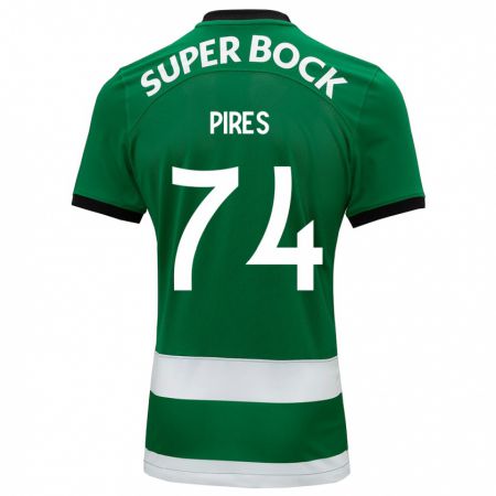 Kandiny Mujer Camiseta Guilherme Pires #74 Verde 1ª Equipación 2023/24 La Camisa Chile