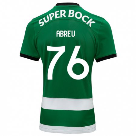 Kandiny Mujer Camiseta Diogo Abreu #76 Verde 1ª Equipación 2023/24 La Camisa Chile