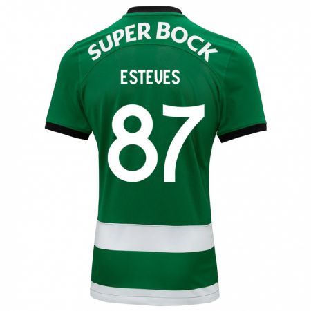 Kandiny Mujer Camiseta Gonçalo Esteves #87 Verde 1ª Equipación 2023/24 La Camisa Chile