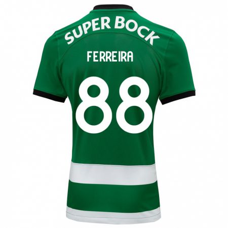 Kandiny Mujer Camiseta Tiago Ferreira #88 Verde 1ª Equipación 2023/24 La Camisa Chile