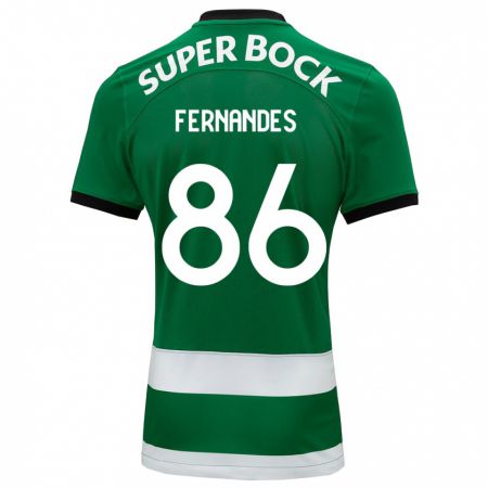 Kandiny Mujer Camiseta Emanuel Fernandes #86 Verde 1ª Equipación 2023/24 La Camisa Chile