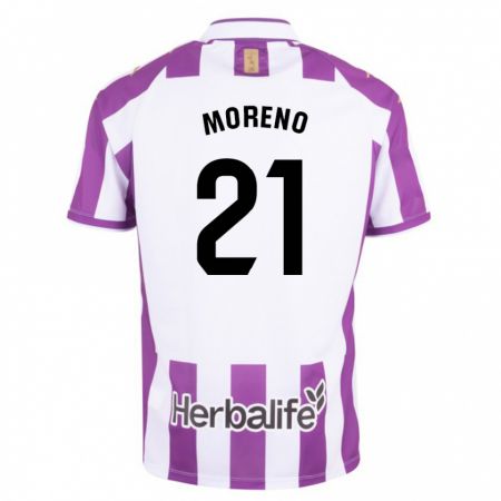 Kandiny Mujer Camiseta Xavi Moreno #21 Morado 1ª Equipación 2023/24 La Camisa Chile