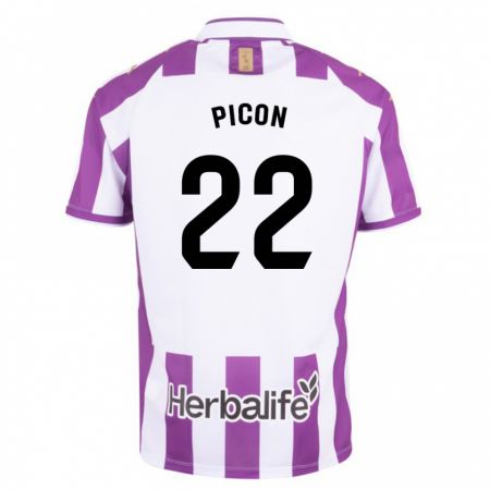 Kandiny Mujer Camiseta Pablo Picón #22 Morado 1ª Equipación 2023/24 La Camisa Chile