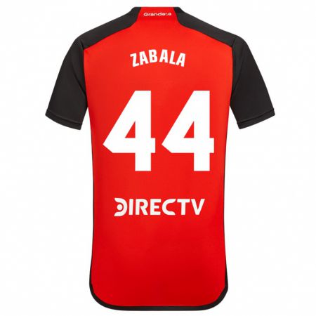 Kandiny Mujer Camiseta Daniel Zabala #44 Rojo 2ª Equipación 2023/24 La Camisa Chile