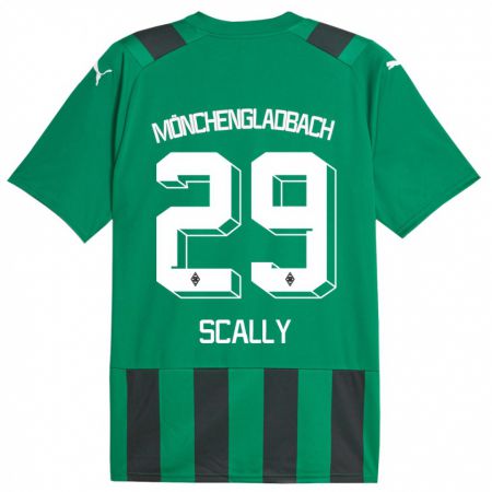 Kandiny Mujer Camiseta Joe Scally #29 Verde Negro 2ª Equipación 2023/24 La Camisa Chile