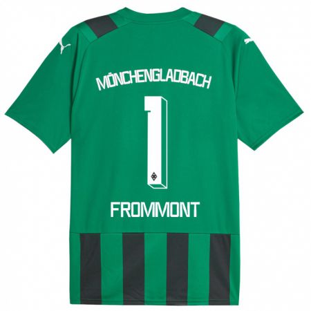 Kandiny Mujer Camiseta Romina Frommont #1 Verde Negro 2ª Equipación 2023/24 La Camisa Chile