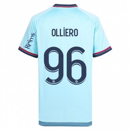 Kandiny Mujer Camiseta Alexandre Olliero #96 Cielo Azul 2ª Equipación 2023/24 La Camisa Chile