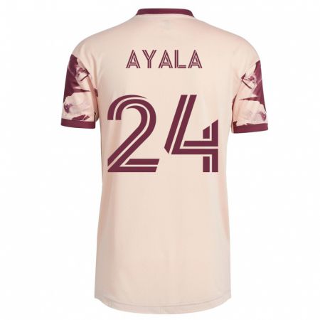 Kandiny Mujer Camiseta David Ayala #24 Blanquecino 2ª Equipación 2023/24 La Camisa Chile