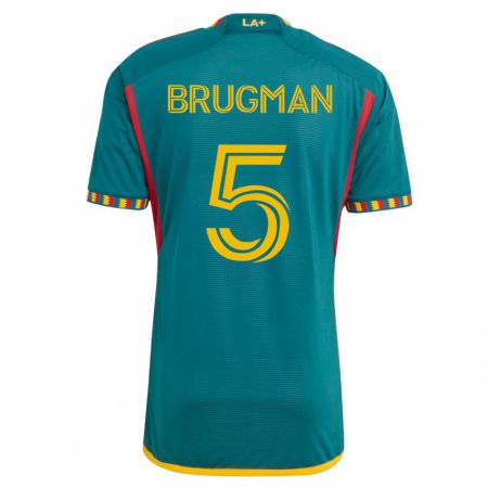 Kandiny Mujer Camiseta Gastón Brugman #5 Verde 2ª Equipación 2023/24 La Camisa Chile