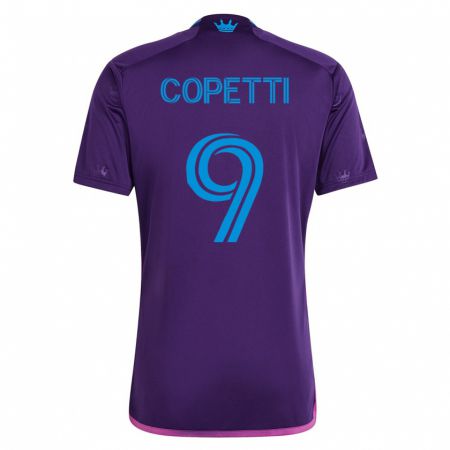 Kandiny Mujer Camiseta Enzo Copetti #9 Violeta 2ª Equipación 2023/24 La Camisa Chile