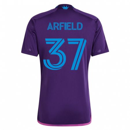 Kandiny Mujer Camiseta Scott Arfield #37 Violeta 2ª Equipación 2023/24 La Camisa Chile