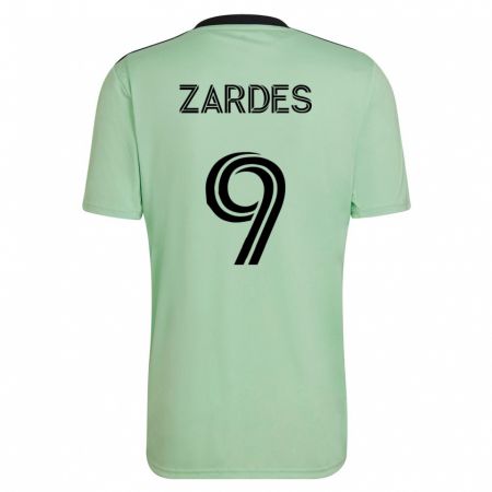 Kandiny Mujer Camiseta Gyasi Zardes #9 Verde Claro 2ª Equipación 2023/24 La Camisa Chile