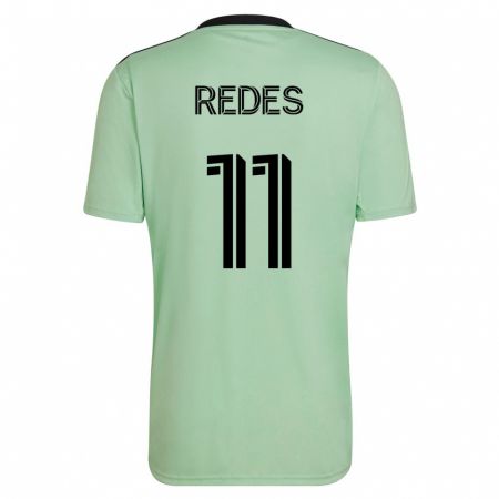 Kandiny Mujer Camiseta Rodney Redes #11 Verde Claro 2ª Equipación 2023/24 La Camisa Chile