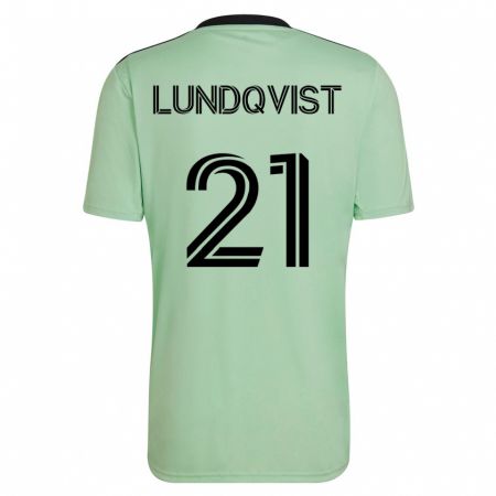 Kandiny Mujer Camiseta Adam Lundqvist #21 Verde Claro 2ª Equipación 2023/24 La Camisa Chile