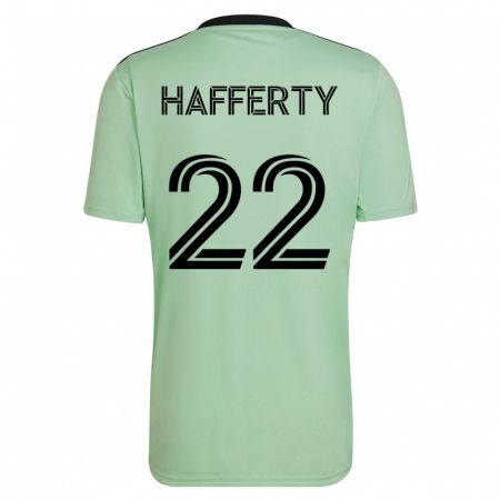 Kandiny Mujer Camiseta Joe Hafferty #22 Verde Claro 2ª Equipación 2023/24 La Camisa Chile