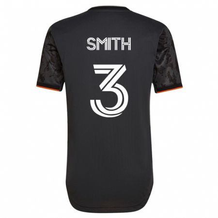 Kandiny Mujer Camiseta Brad Smith #3 Negro 2ª Equipación 2023/24 La Camisa Chile