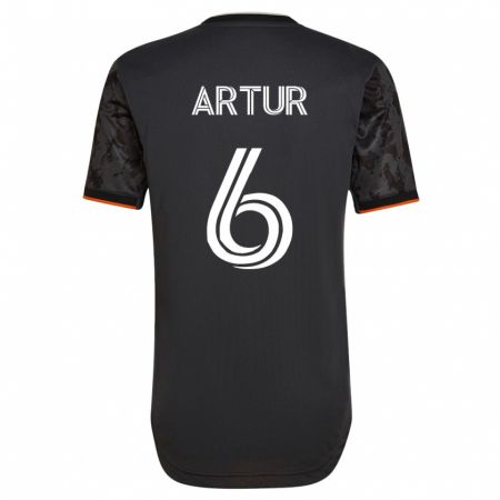 Kandiny Mujer Camiseta Artur #6 Negro 2ª Equipación 2023/24 La Camisa Chile