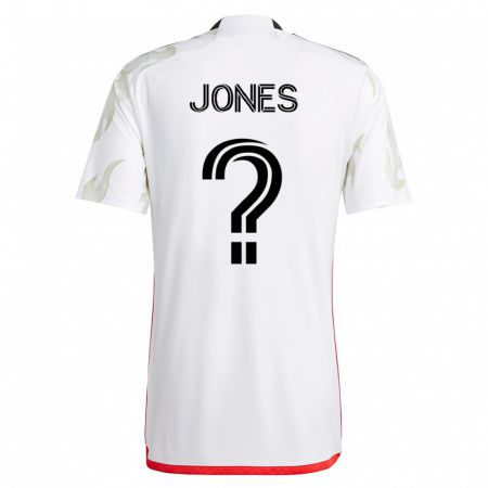 Kandiny Mujer Camiseta Jordan Jones #0 Blanco 2ª Equipación 2023/24 La Camisa Chile