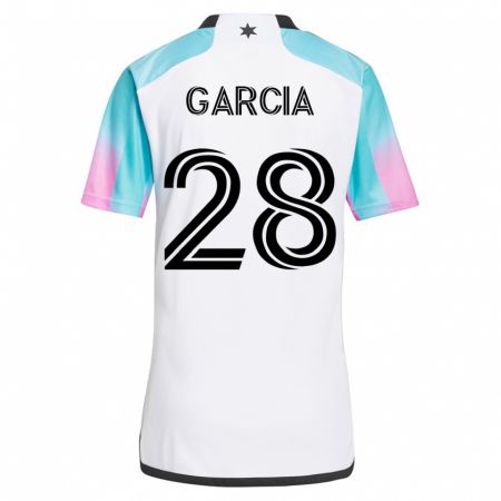 Kandiny Mujer Camiseta Mender García #28 Blanco 2ª Equipación 2023/24 La Camisa Chile