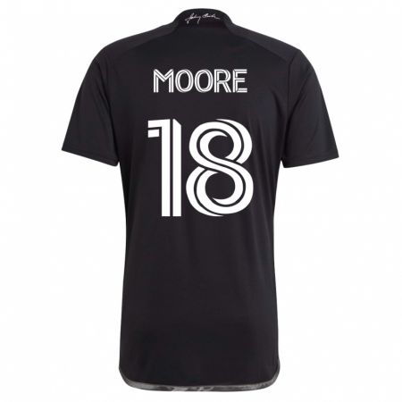 Kandiny Mujer Camiseta Shaq Moore #18 Negro 2ª Equipación 2023/24 La Camisa Chile