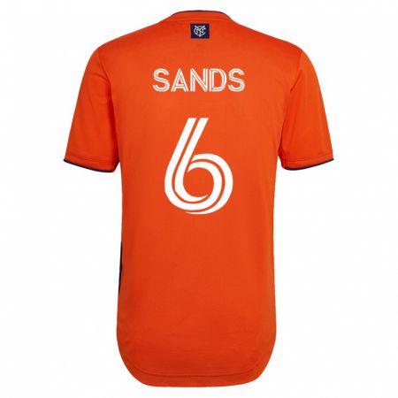 Kandiny Mujer Camiseta James Sands #6 Negro 2ª Equipación 2023/24 La Camisa Chile