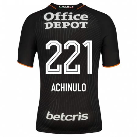 Kandiny Mujer Camiseta Princewill Achinulo #221 Negro 2ª Equipación 2023/24 La Camisa Chile
