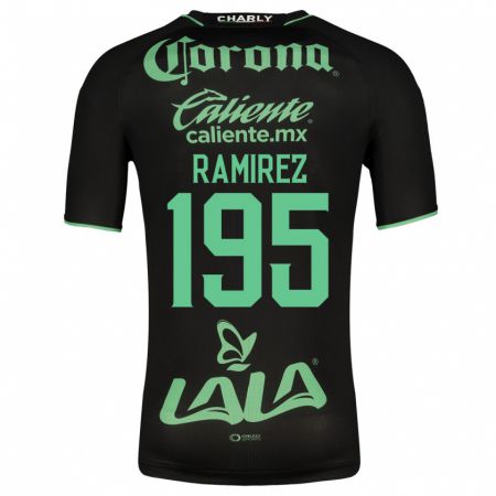 Kandiny Mujer Camiseta Jesús Ramírez #195 Negro 2ª Equipación 2023/24 La Camisa Chile