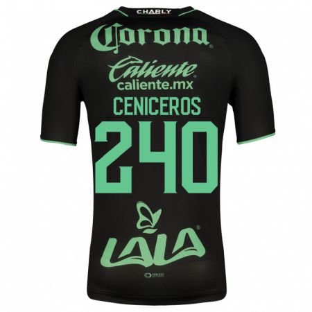 Kandiny Mujer Camiseta Carlos Ceniceros #240 Negro 2ª Equipación 2023/24 La Camisa Chile