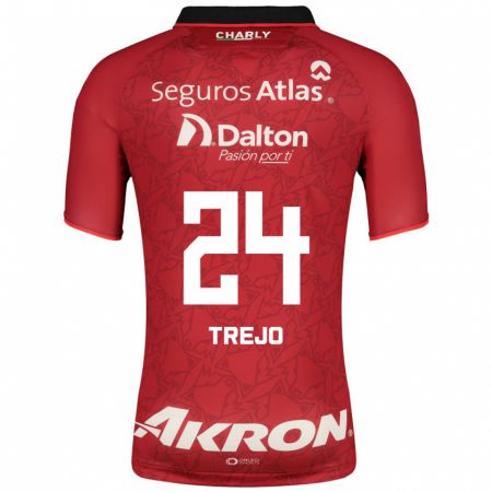 Kandiny Mujer Camiseta Christopher Trejo #24 Rojo 2ª Equipación 2023/24 La Camisa Chile