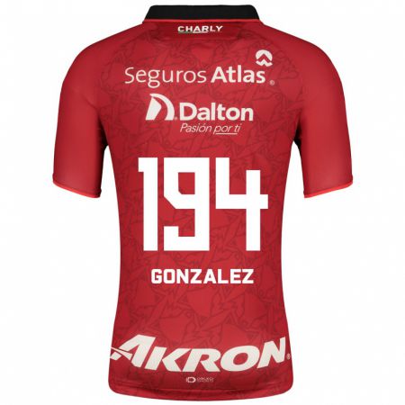 Kandiny Mujer Camiseta Andrés González #194 Rojo 2ª Equipación 2023/24 La Camisa Chile