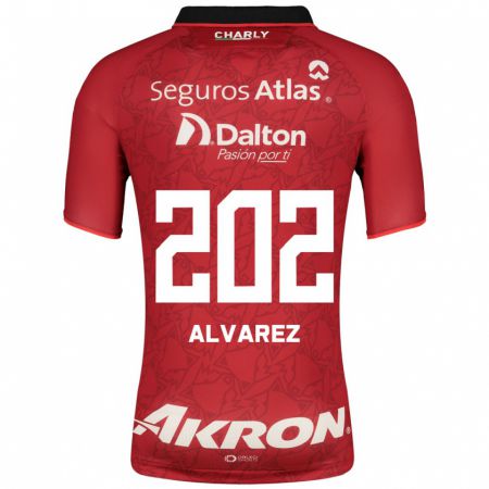 Kandiny Mujer Camiseta Sergio Álvarez #202 Rojo 2ª Equipación 2023/24 La Camisa Chile