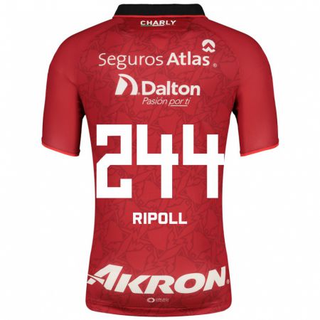 Kandiny Mujer Camiseta Alonso Ripoll #244 Rojo 2ª Equipación 2023/24 La Camisa Chile