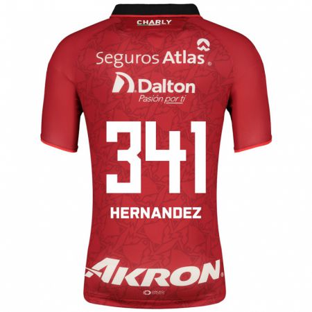 Kandiny Mujer Camiseta Leonardo Hernández #341 Rojo 2ª Equipación 2023/24 La Camisa Chile