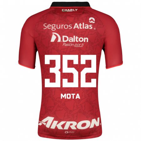 Kandiny Mujer Camiseta Noé Mota #352 Rojo 2ª Equipación 2023/24 La Camisa Chile