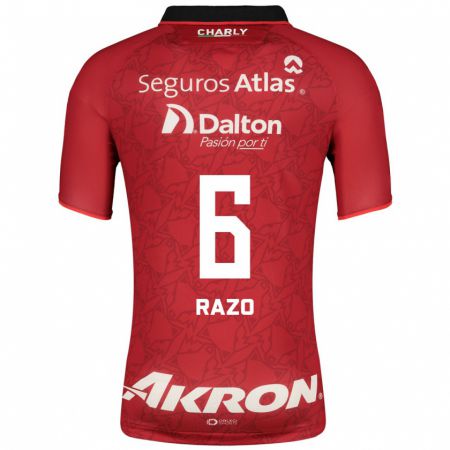 Kandiny Mujer Camiseta Valeria Razo #6 Rojo 2ª Equipación 2023/24 La Camisa Chile