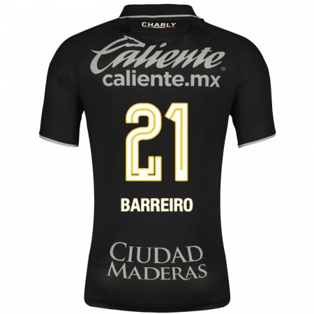 Kandiny Mujer Camiseta Stiven Barreiro #21 Negro 2ª Equipación 2023/24 La Camisa Chile