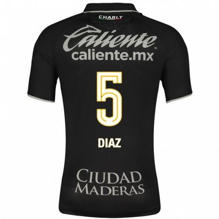 Kandiny Mujer Camiseta Brenda Díaz #5 Negro 2ª Equipación 2023/24 La Camisa Chile