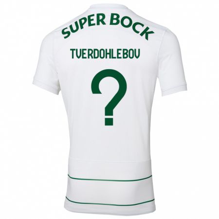 Kandiny Mujer Camiseta Alex Tverdohlebov #0 Blanco 2ª Equipación 2023/24 La Camisa Chile