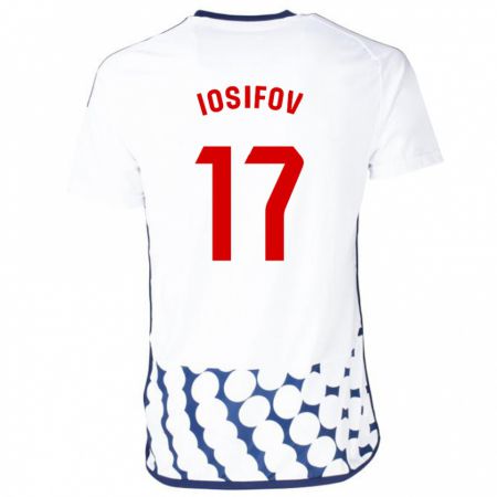 Kandiny Mujer Camiseta Nikita Iosifov #17 Blanco 2ª Equipación 2023/24 La Camisa Chile